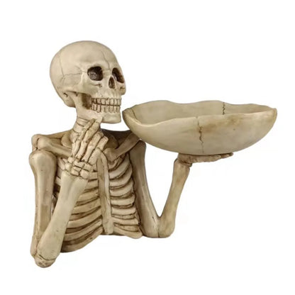 Spooky Skull Resin Serving Tray