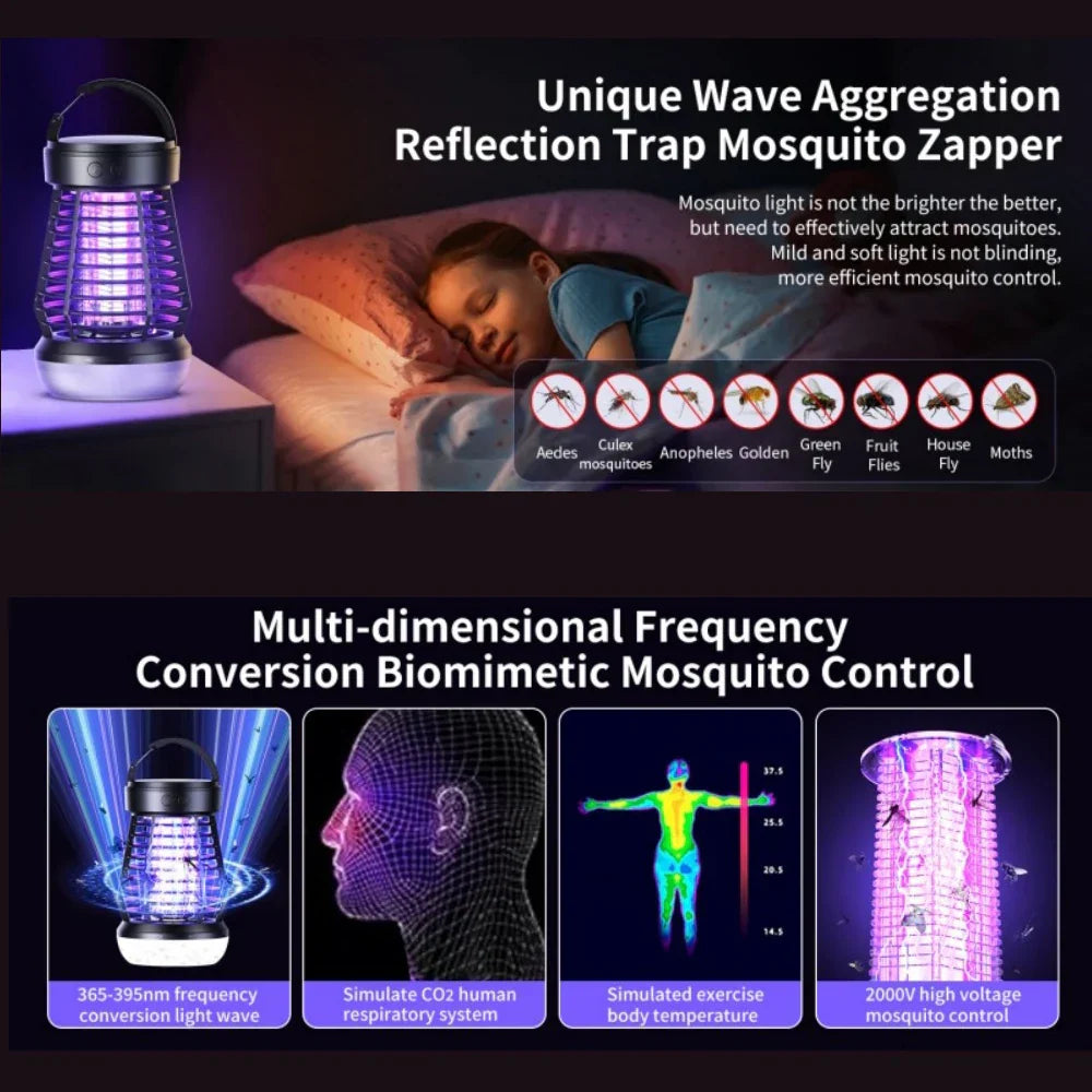 Portable LED Camping Light with Mosquito Killer