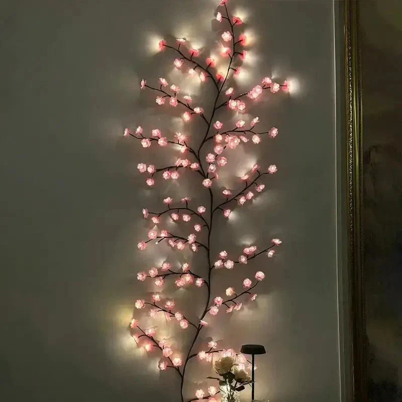 Pink Floral String LED Fairy Lights