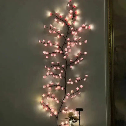 Pink Floral String LED Fairy Lights