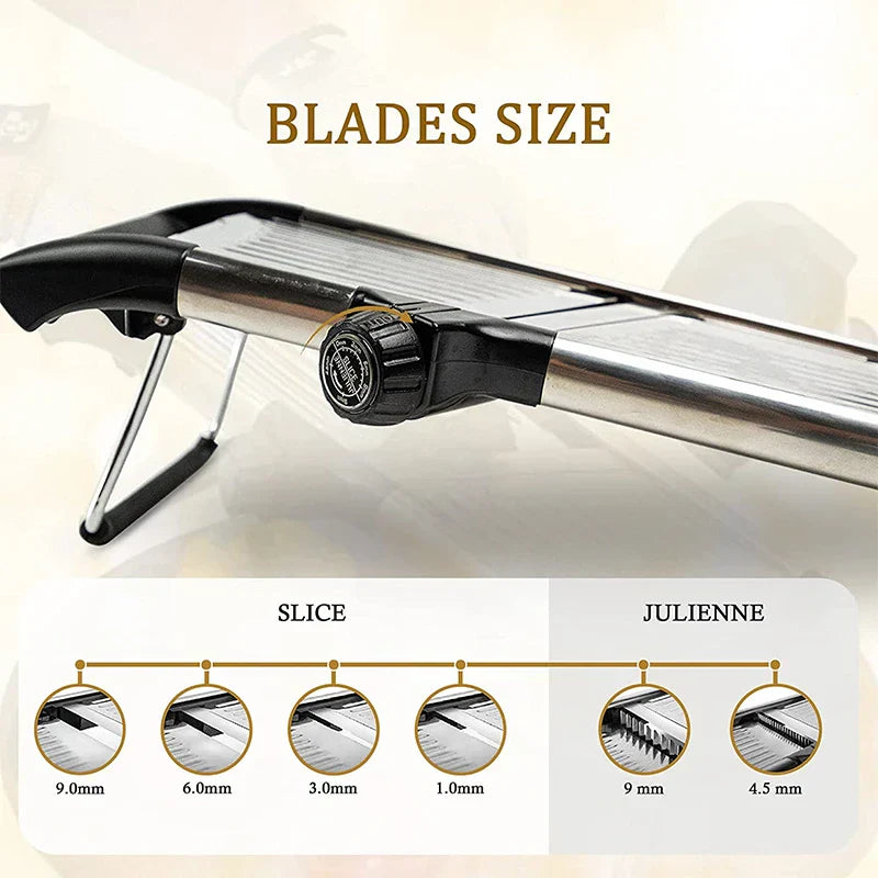 Easy Vegetable Slicer with Adjustable Stainless Steel Blade