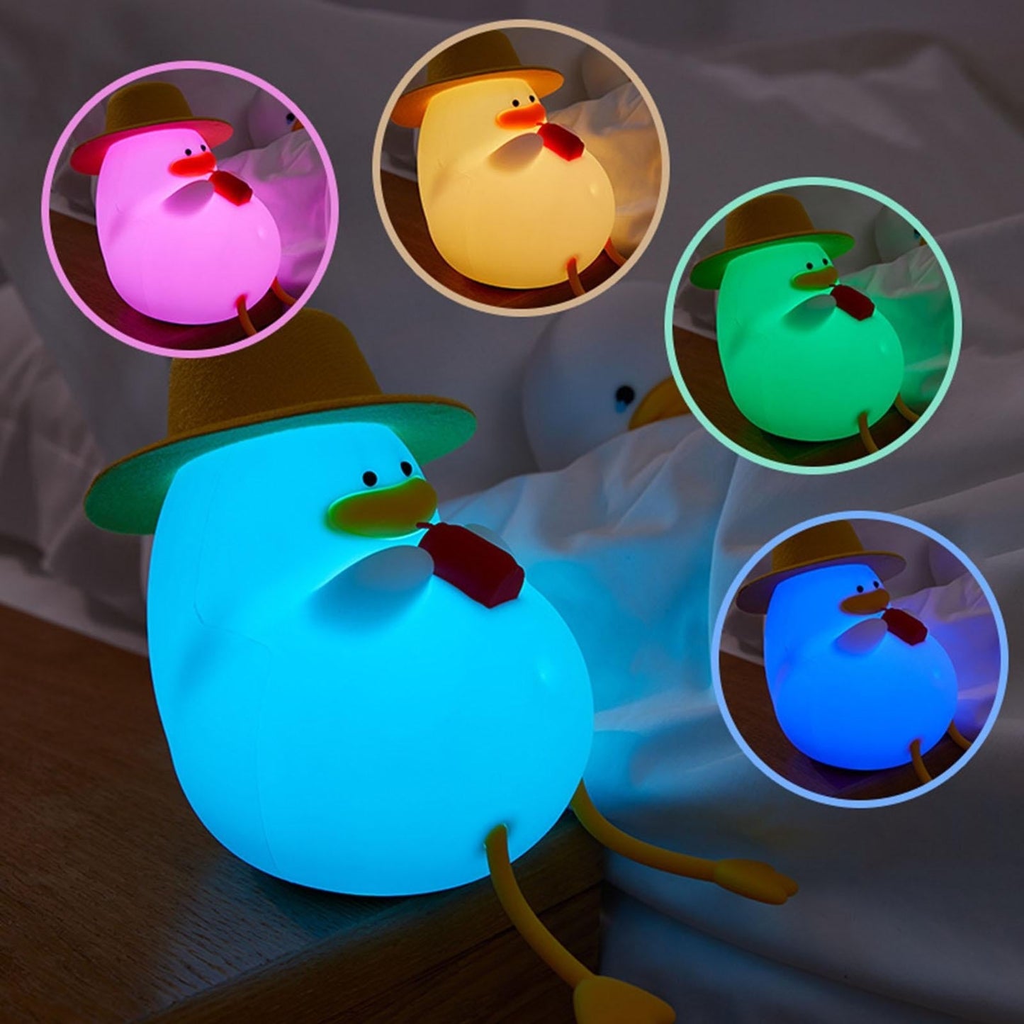 Cute Duck Soft Glow LED Night Light