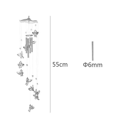 Delicate Metal Wind Chime with Bells and Butterfly