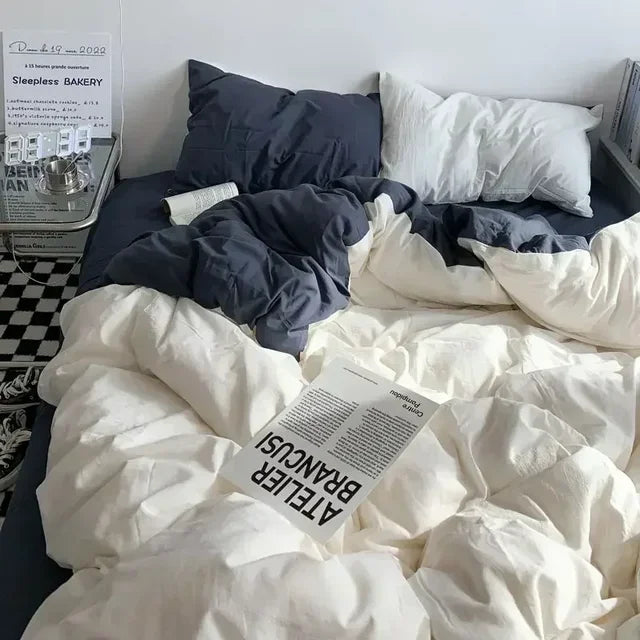 Soft Reversible Duvet Cover Set for Bed