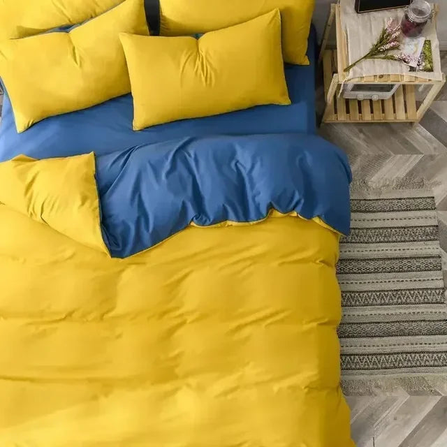 Soft Reversible Duvet Cover Set for Bed