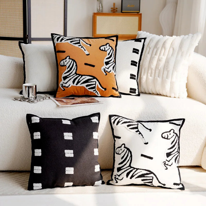 Stylish Horse Pattern Throw Pillow for Home Decor