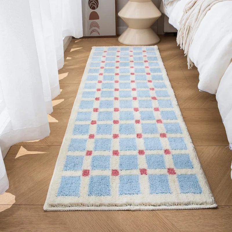 Soft Plush Grid Bathroom Rug - Befez