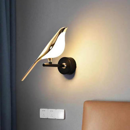 Simple White Wooden Bird Light
