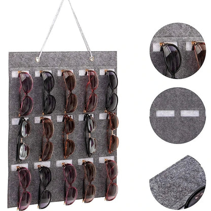 Stylish Wall Mount Glasses Organizer Storage Case