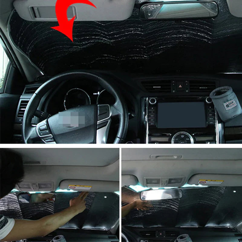 Premium Car Sun Shade with UV and Heat Blocker