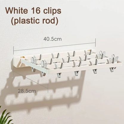 Compact Foldable Wall Mount Clothes Drying Rack