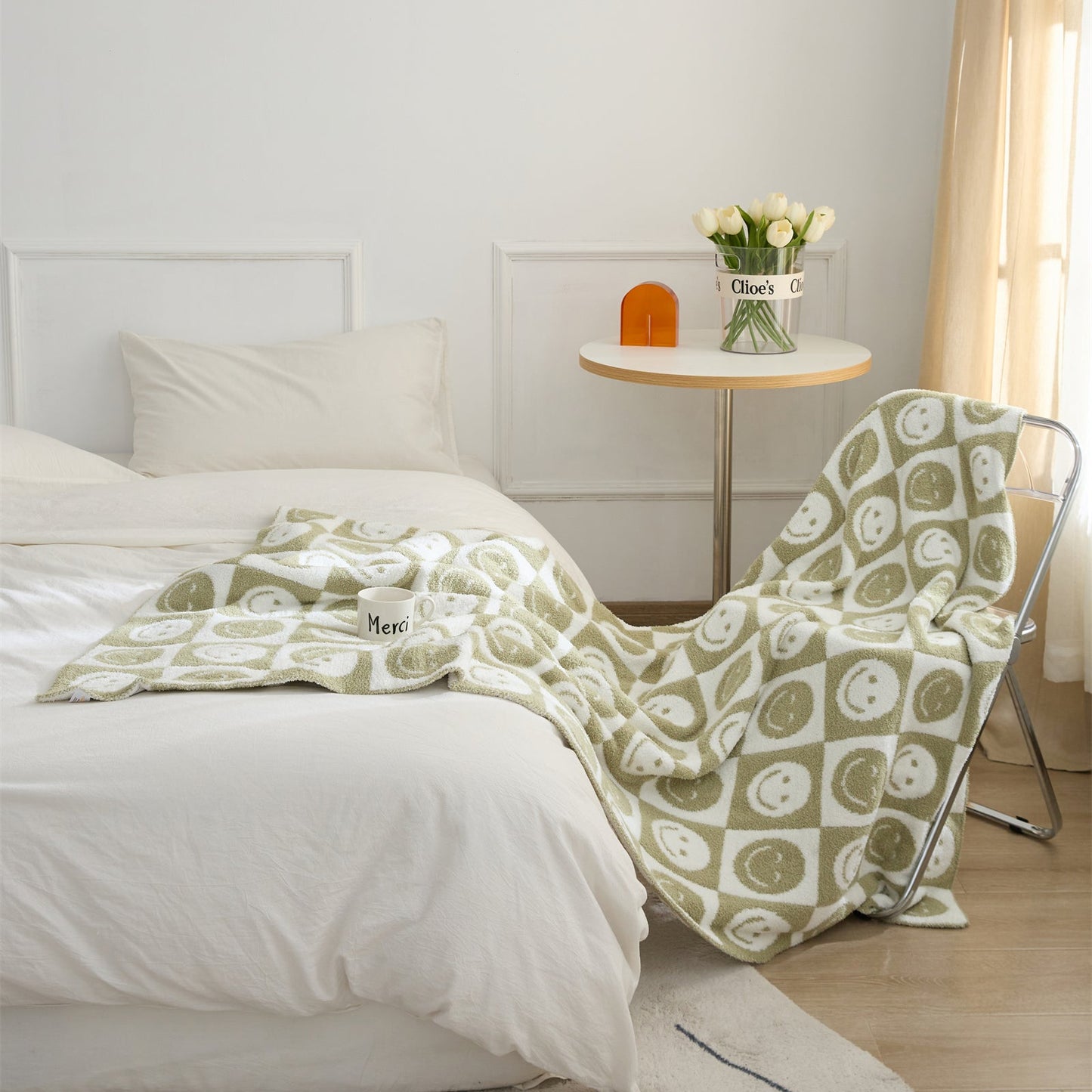 Colorful Plaid Throw Blanket