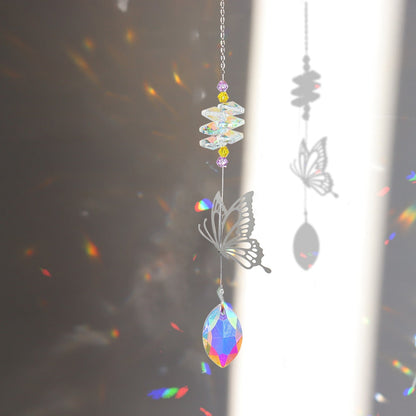 Beautiful Crystal Wind Chime Sun Catcher Moon Decor
