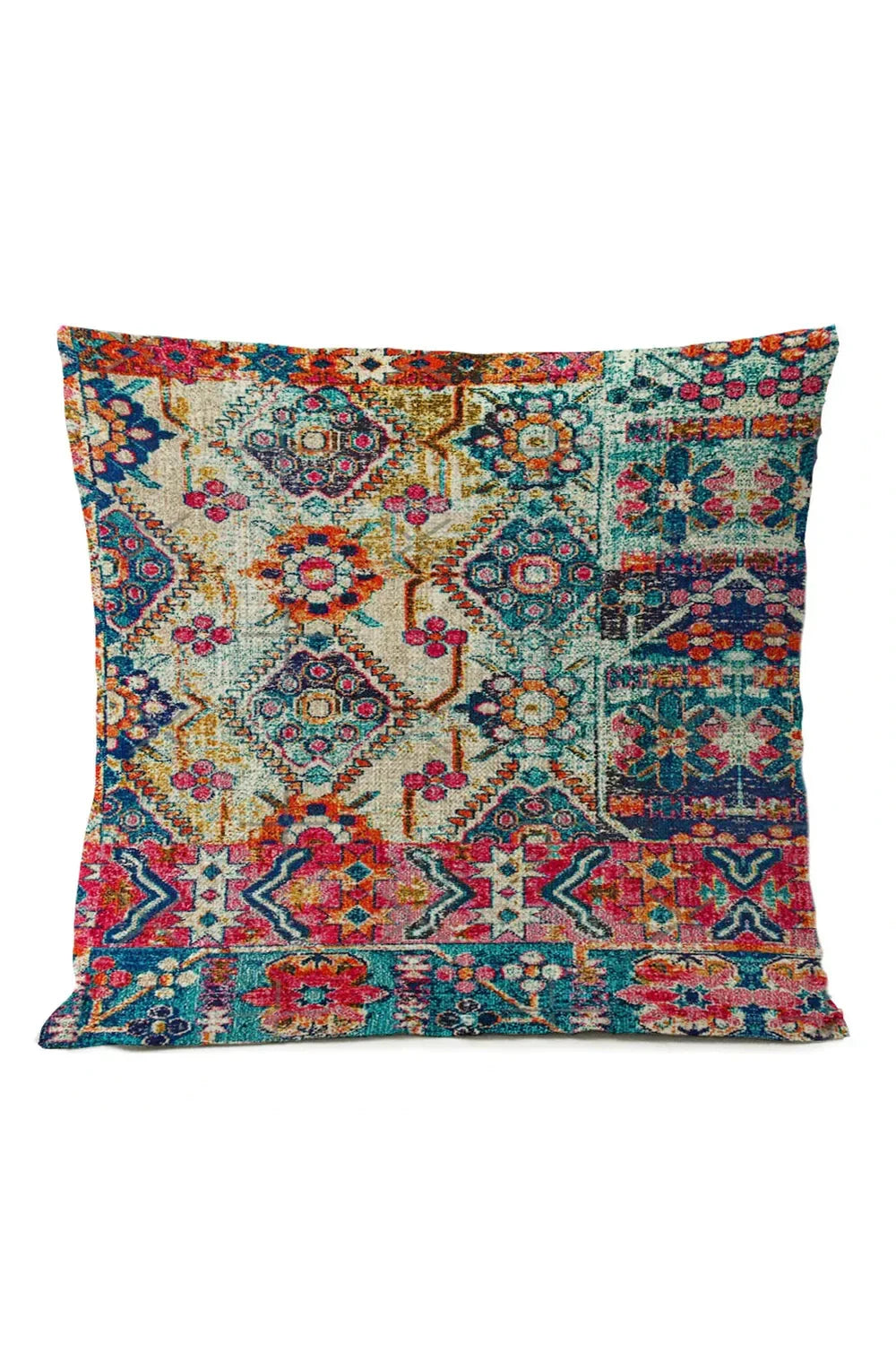 Colorful Global Print Pillow Cover