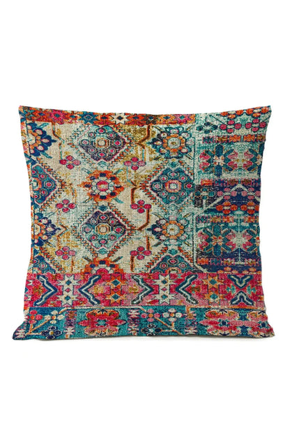 Colorful Global Print Pillow Cover