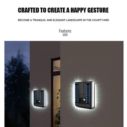 Solar Powered Outdoor Wall Lamp with Motion Sensor