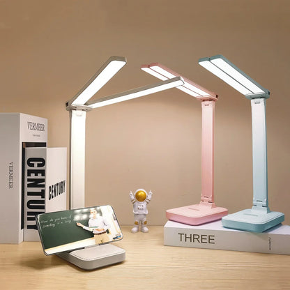Bright LED Desk Lamp with USB Charging and Dimmer