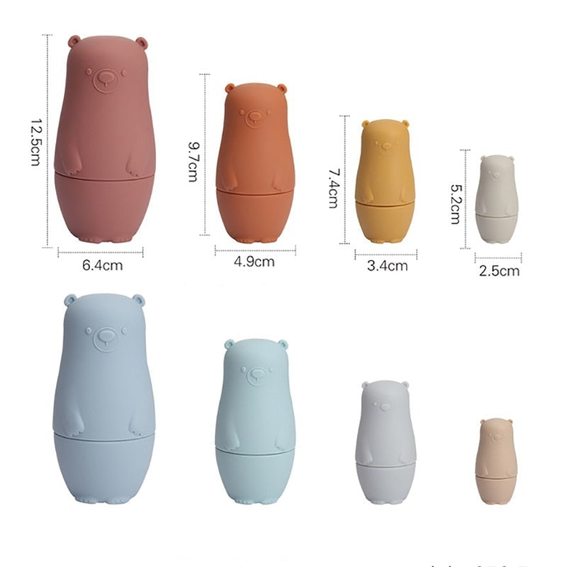 Colorful Silicone Stacking Russian Dolls