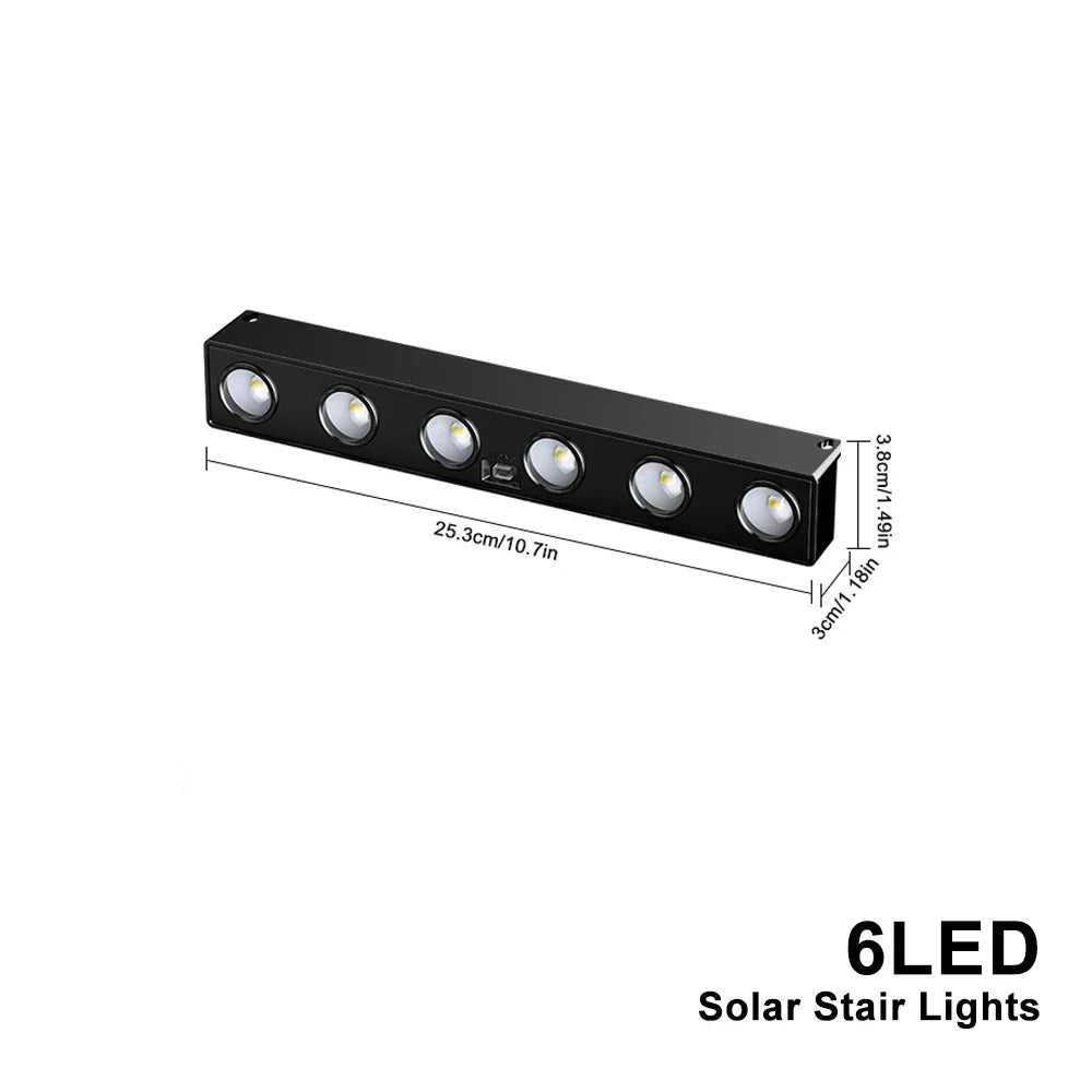 Bright Solar Powered Garden Fence Lights 4-Pack