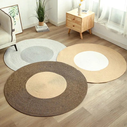 Natural Fiber Jute Area Rug for Home Decor
