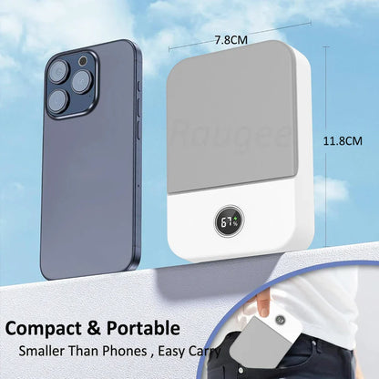Compact Portable Neck Fan with 3 Speeds & USB Charging