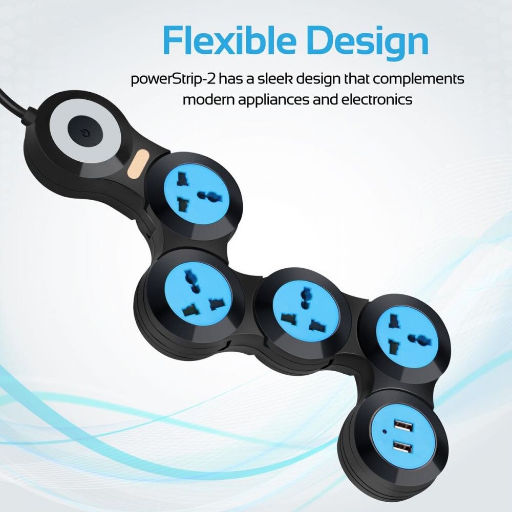Compact Multi Plug Power Extension Cord