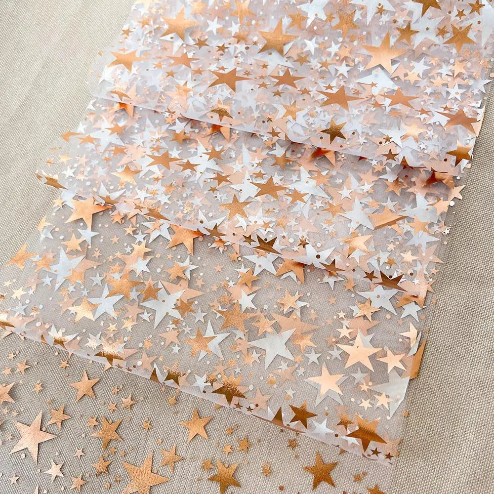 Glittering Metallic Table Runner with Star Design