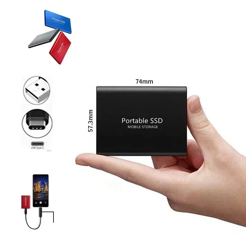 Fast Portable External SSD Drive Up to 1000MB/s