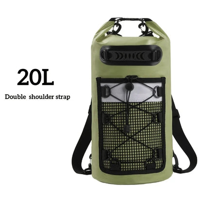 Waterproof Dry Sack Bag 10/20/30L Roll Top Backpack
