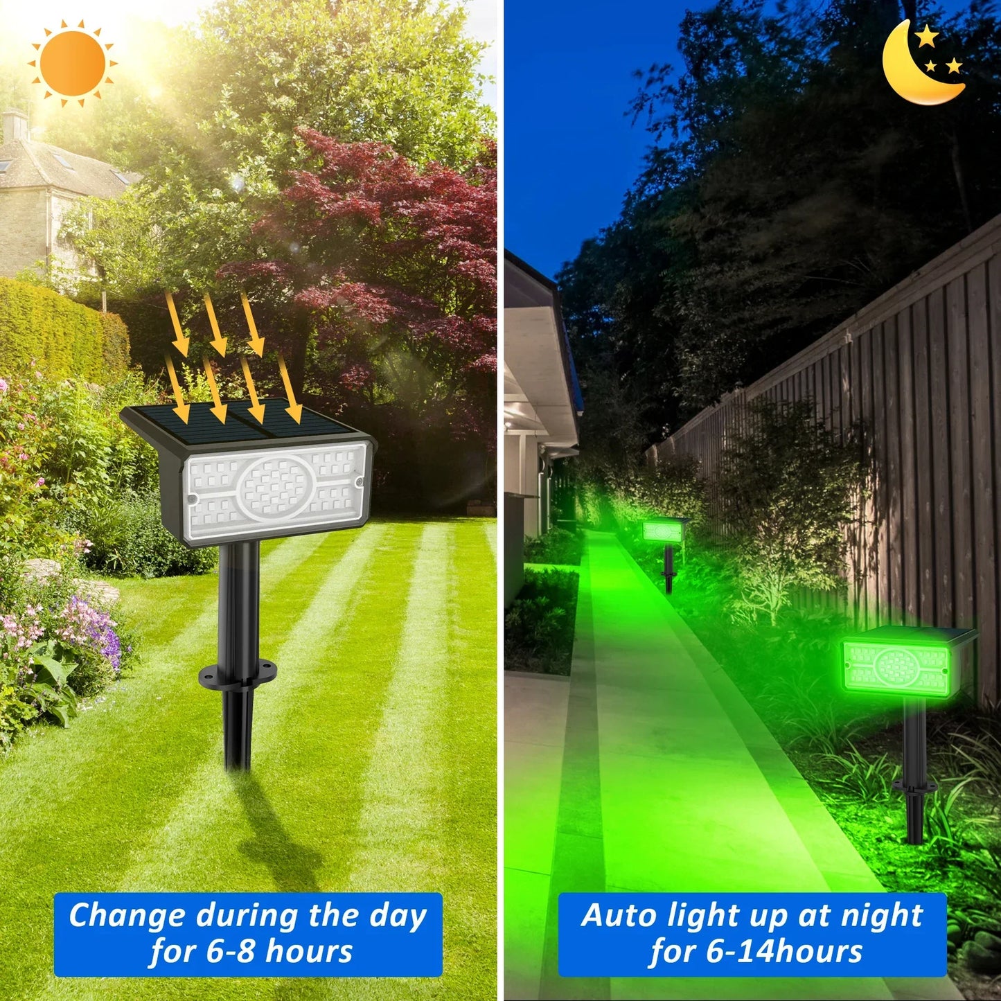 Bright Solar Powered LED Outdoor Spotlight