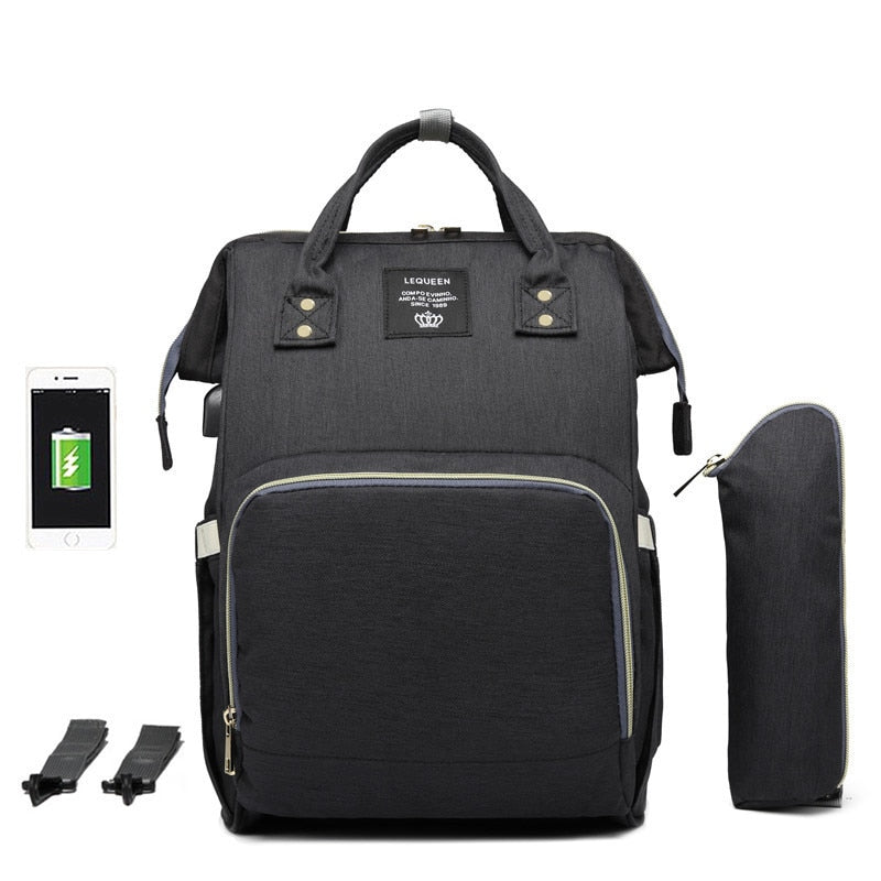 Spacious Portable USB Baby Diaper Bag Backpack - Befez