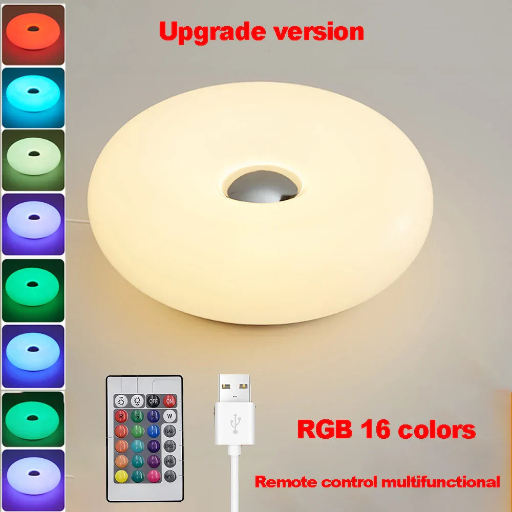 Colorful RGB LED Desk Lamp with Dimmer and Remote