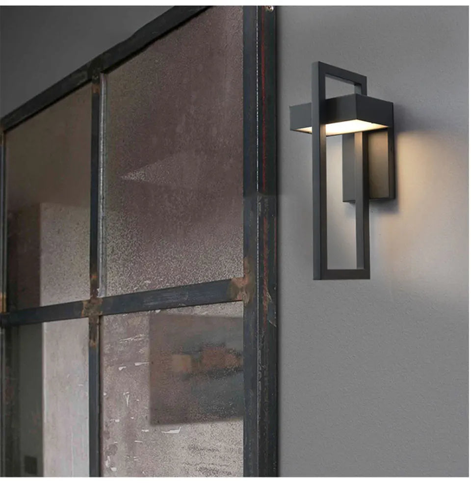 Outdoor LED Wall Lamp, Waterproof, Black Metal 10W - Befez