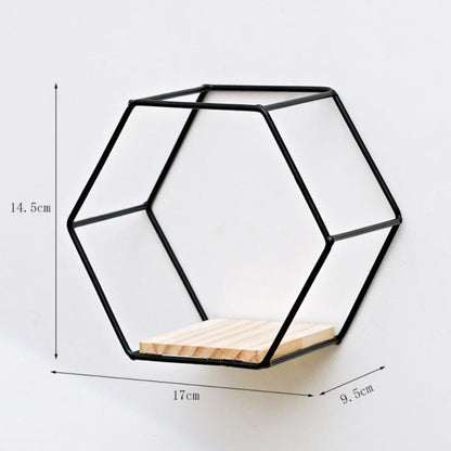 Modern Hexagon Wall Shelf Organizer