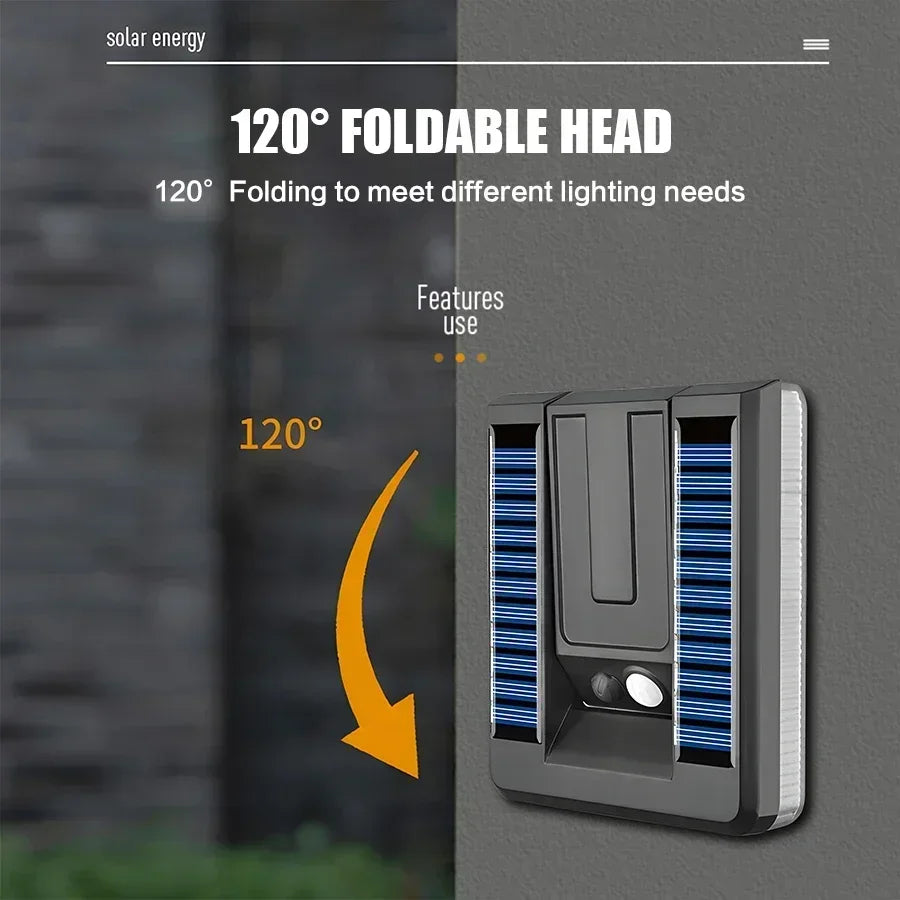 Solar Powered Outdoor Wall Lamp with Motion Sensor