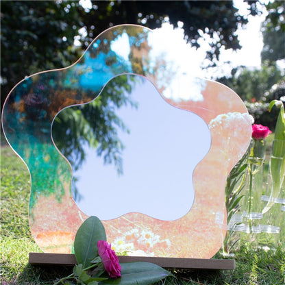 Stylish Wave Patterned Wall Mirror - Befez