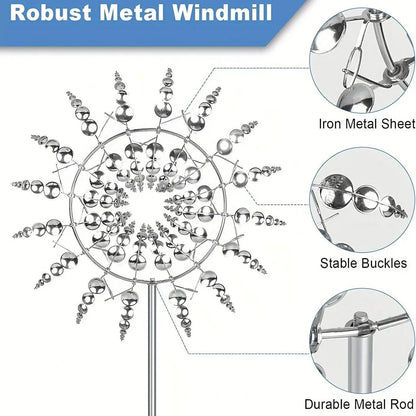Colorful Metal Yard Windmill Spinner