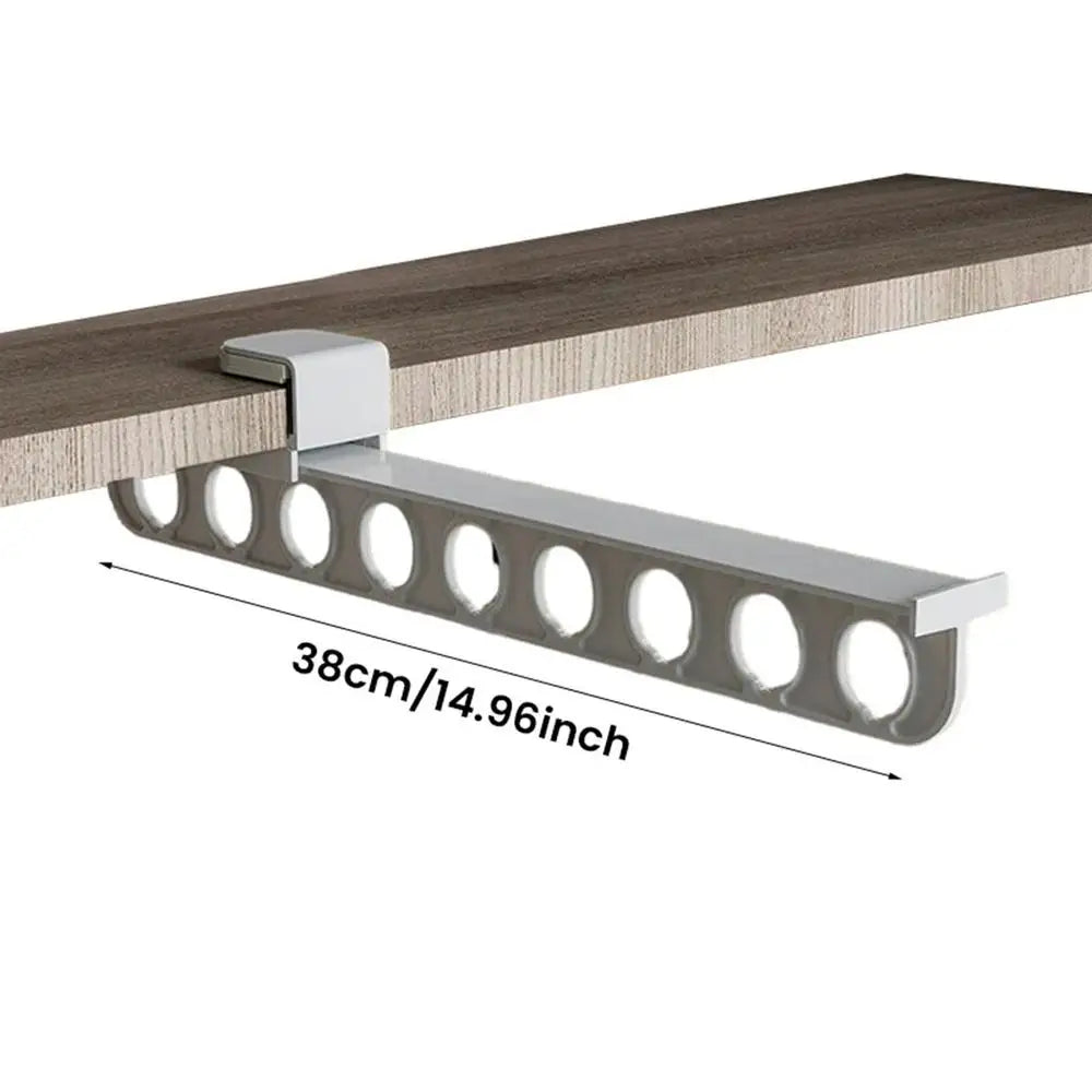 Space Saving Adjustable Closet Hanger Organizer Rail