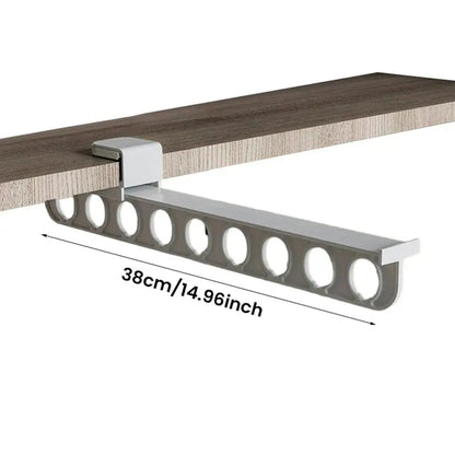 Space Saving Adjustable Closet Hanger Organizer Rail