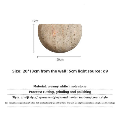 Rustic Natural Stone Vintage Wall Lamp - Befez