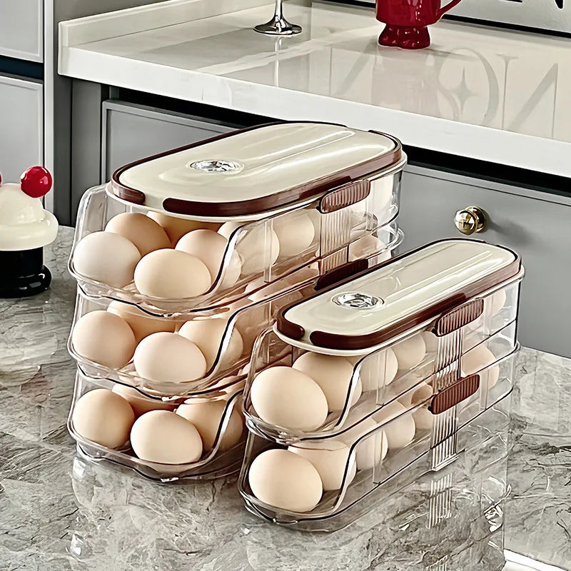 Clear Stackable Egg Tray for Fridge Storage