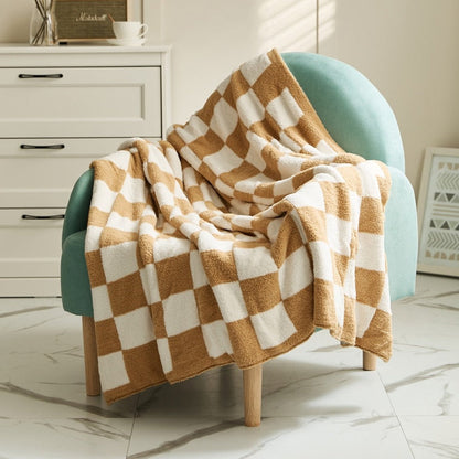 Vibrant Plaid Throw Blanket