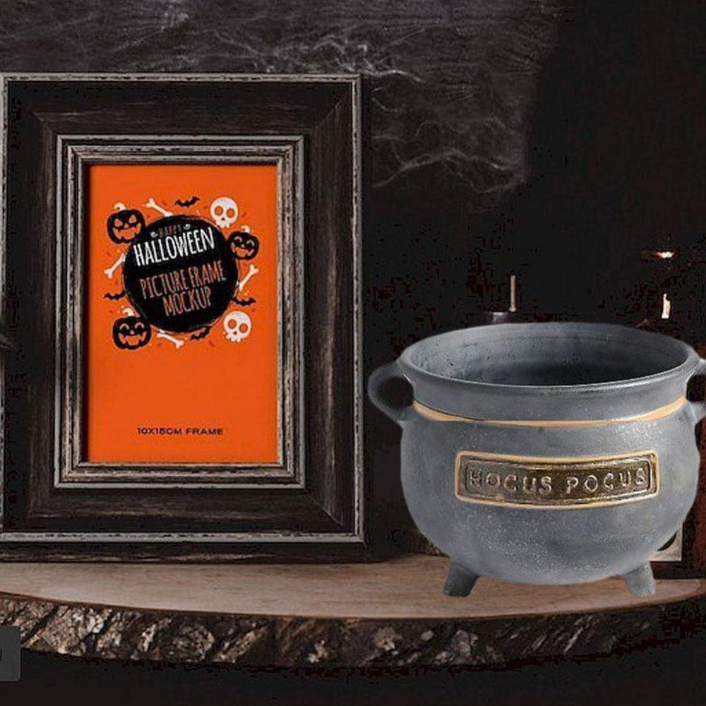 Spooky Witch Cauldron Halloween Bowl