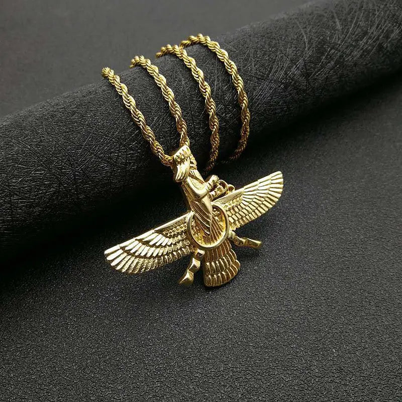Unique Faravahar Symbol Pendant Necklace