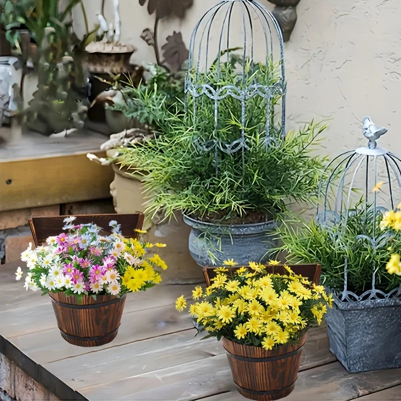 Rustic Wooden Style Garden Planters