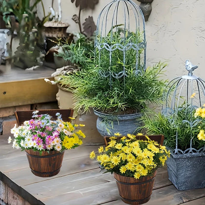 Rustic Wooden Style Garden Planters