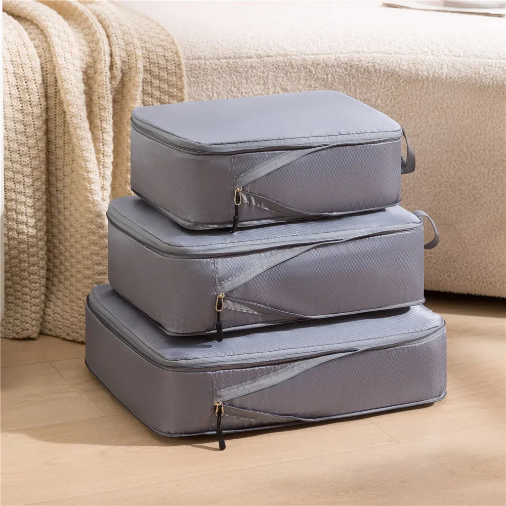 Compact Travel Bag Organizer Set 3-in-1 Waterproof