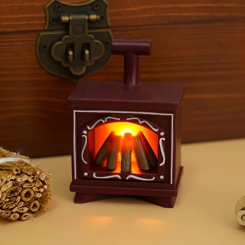Small LED Dollhouse Fire Place Decoration 1:12 Scale