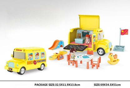 Big School Bus Play House Toy Set