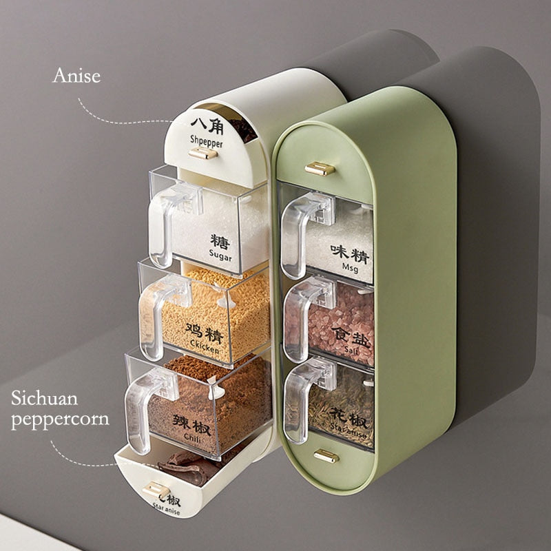 Space-Saving Wall-Mounted Spice Rack Organizer